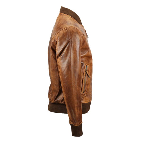 Clothever Vintage Bomber Leather Jacket