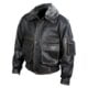 Black Airforce leather aviator jacket