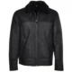 Black Genuine Shearling Jacket For Men