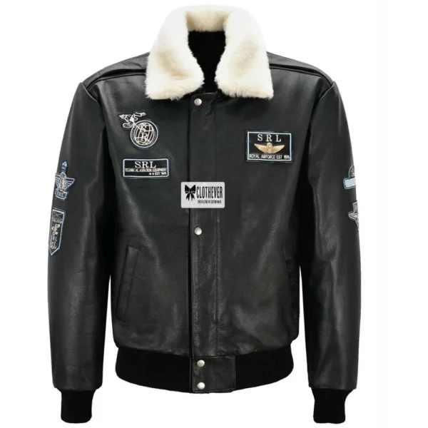 Black Leather Flight Jacket