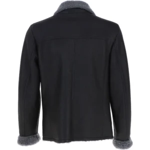 Black Shearling Jacket For Men
