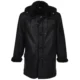 Black Shearling Leather Coat