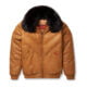Brown V bomber leather jacket