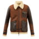 Brown shearling aviator jacket