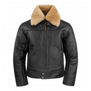 Clothever Black Leather Flight Jacket