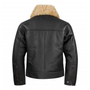 Clothever Black Leather Flight Jacket