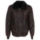 Dark Brown Leather Aviator jacket for men