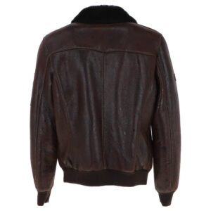 Dark Brown Leather Aviator jacket for men