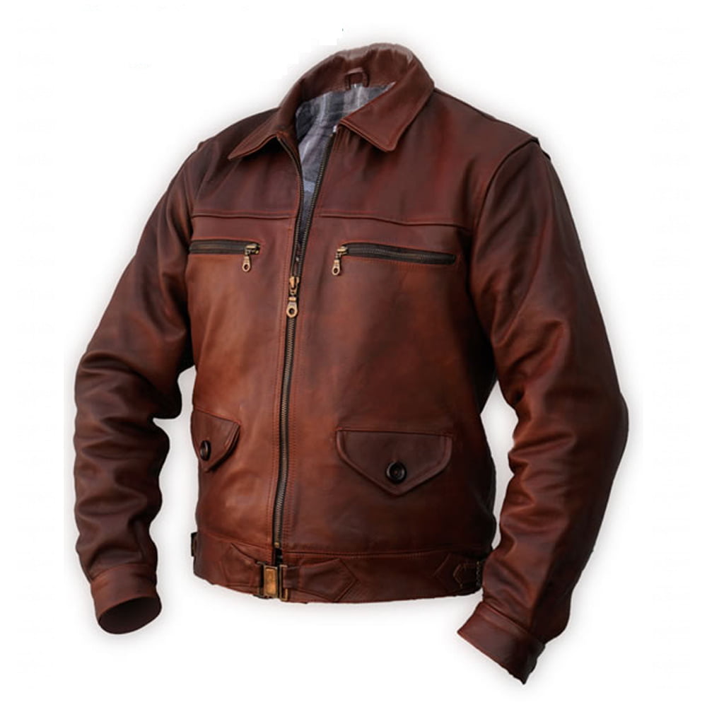 Dark Brown a2 flight jacket leather