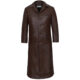 Dark Brown leather long coat