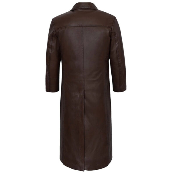 Dark Brown leather long coat