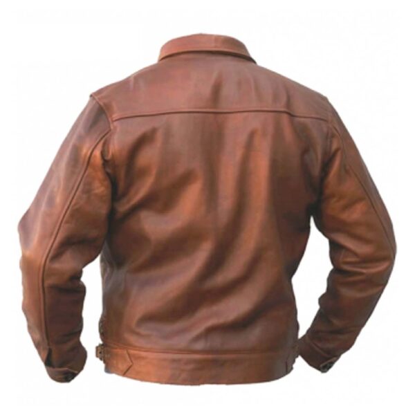 Elegant Brown Leather Flight Jacket