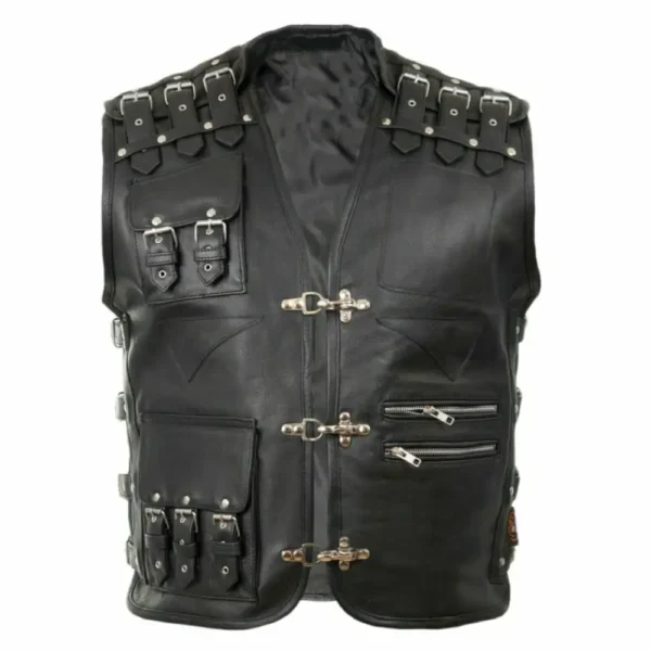 Latest leather motorcycle vest