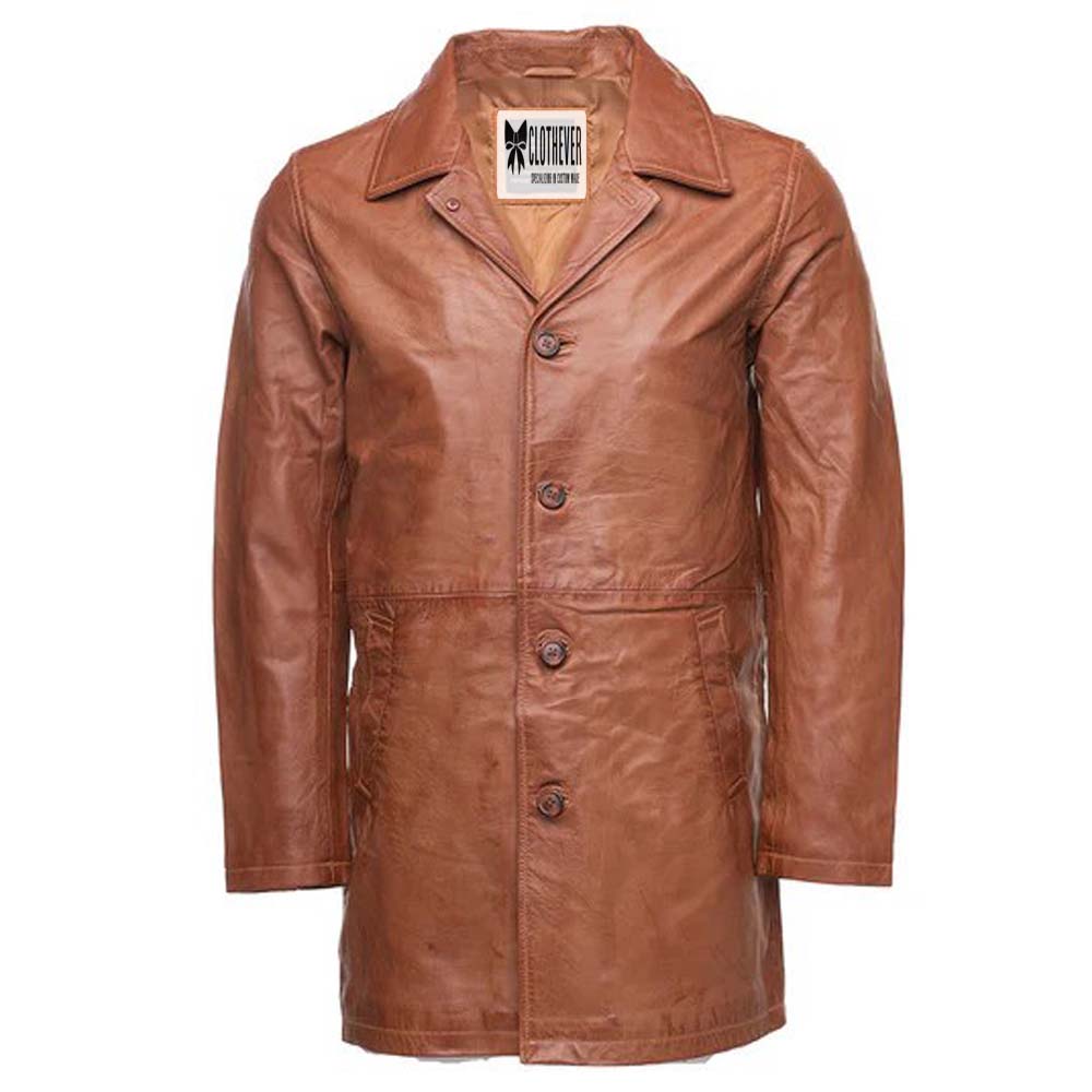Leather Trench Coat For Men