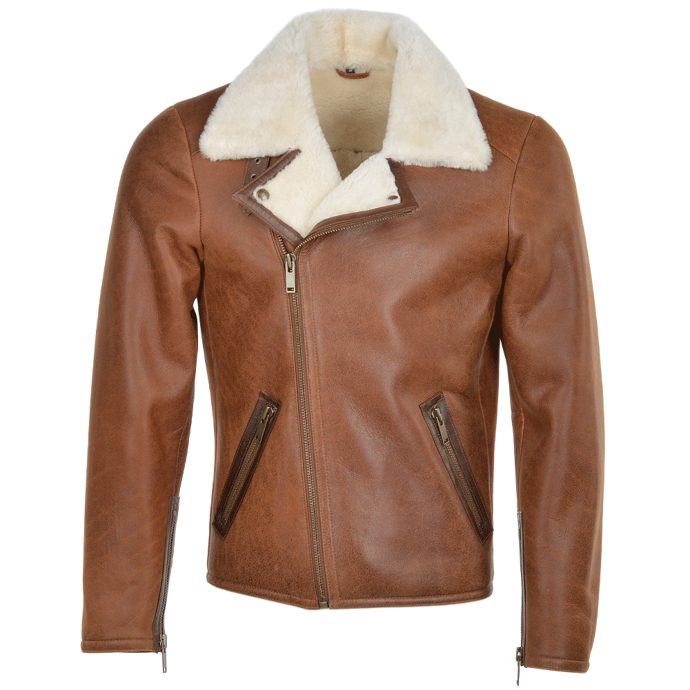Shearling Leather jacket For Men