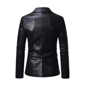 mens blazer leather