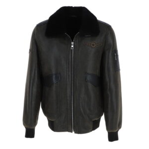 leather bomber aviator jacket