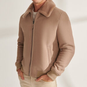 shearling bomber jacket for men