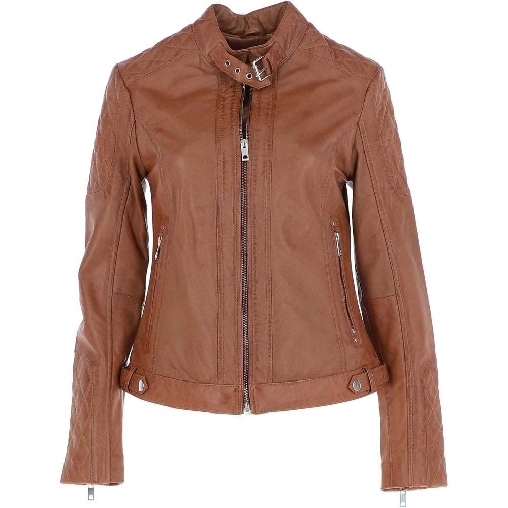 Brown Tan women's leather jackets