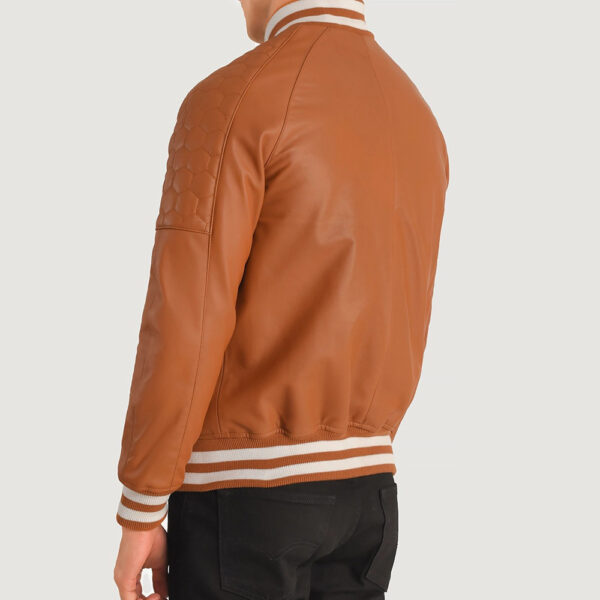 Fashion letterman leather jacket