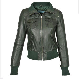 leather bomber jacket