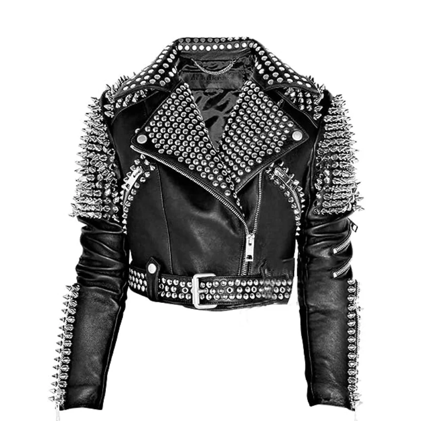 leather jacket with studs