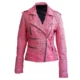 pink studded leather jacket