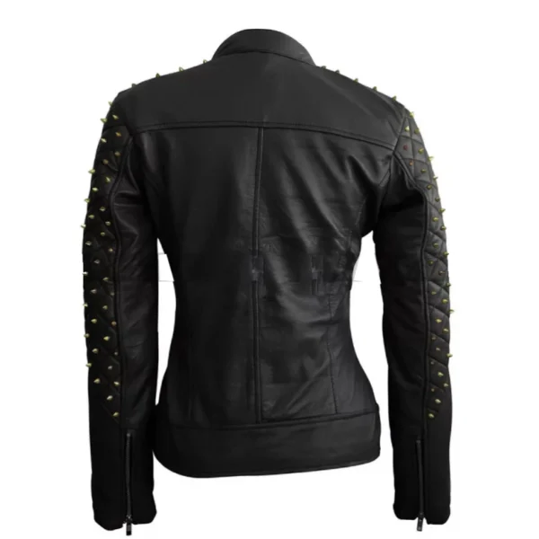 studded leather jacket for women1