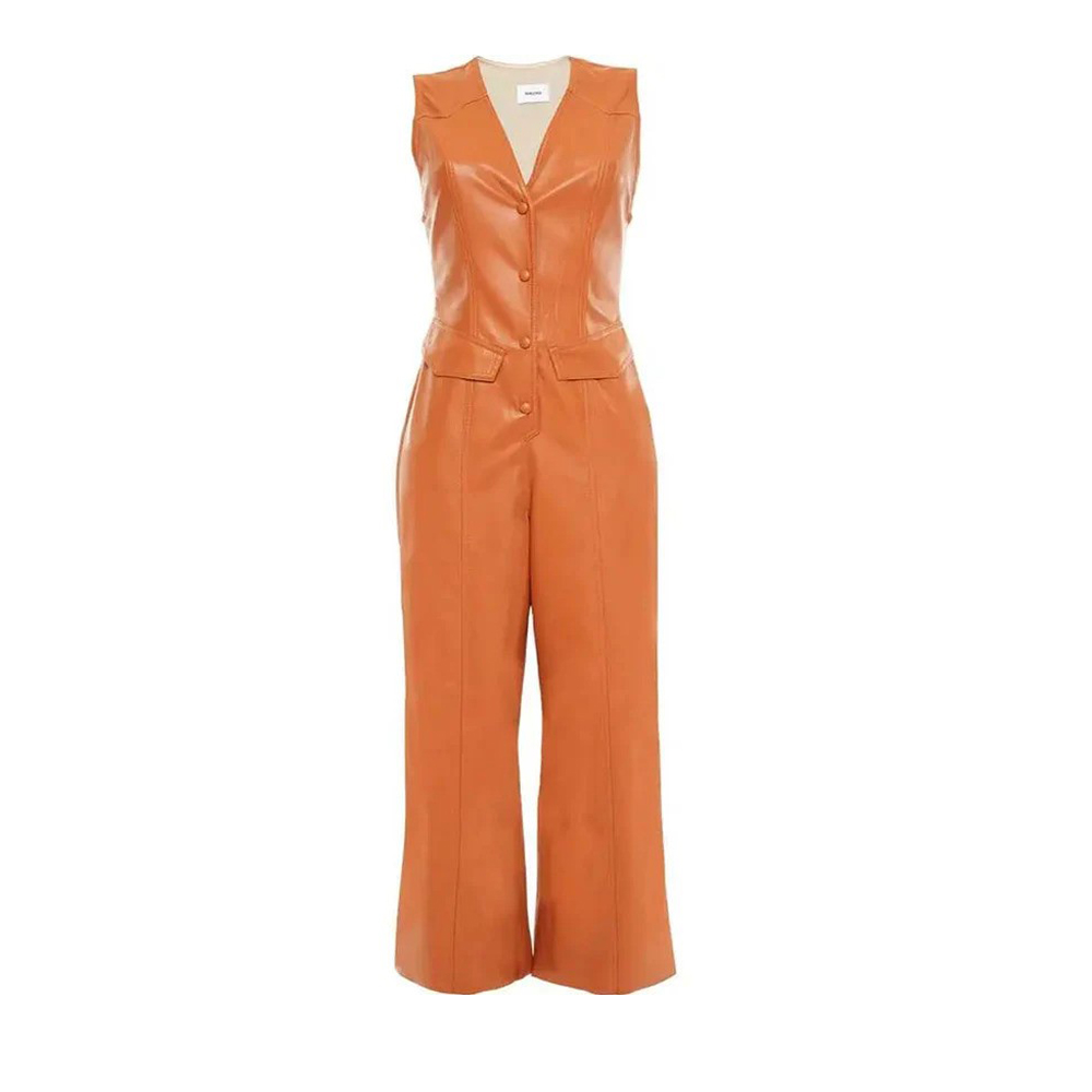 Affordable leather jumpsuit