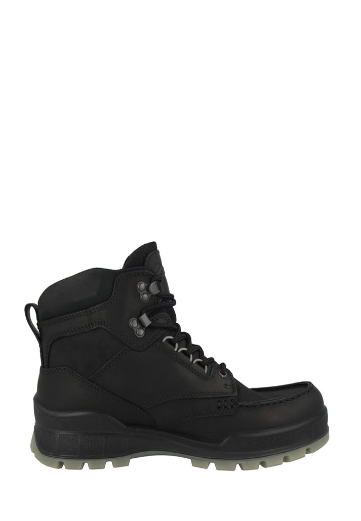Black leather hiking boots