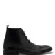 Black men leather lace up boot