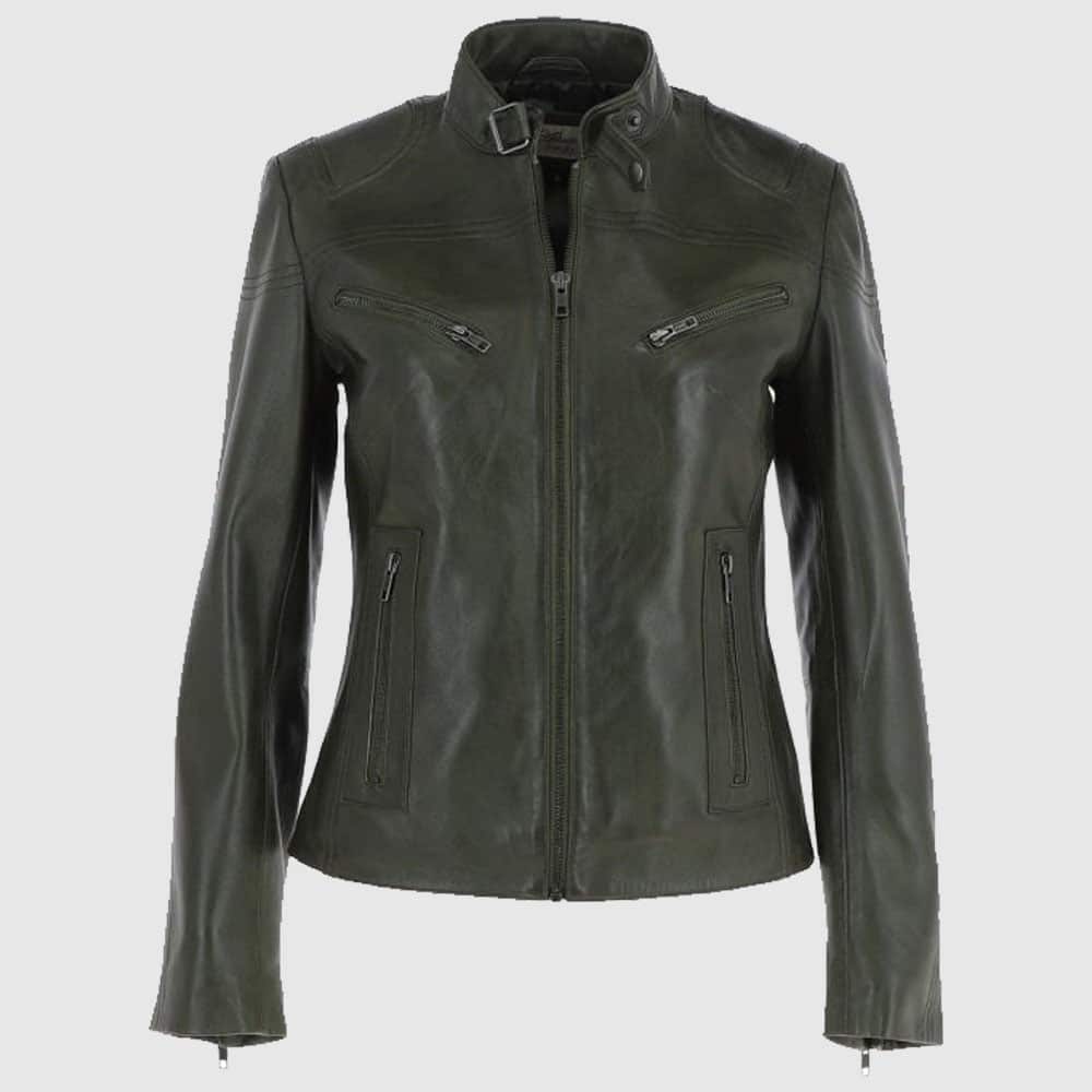 Celebrity leather jacket women