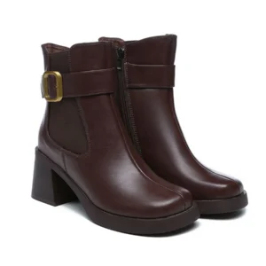 Maroon Ugg Leather Boots for women