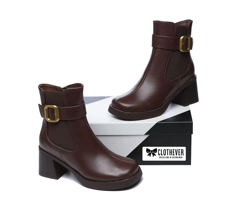 Maroon Ugg Leather Boots