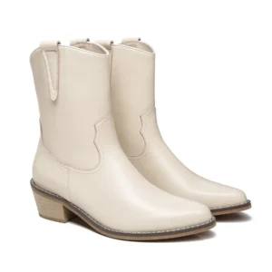 White Ugg Leather Boots