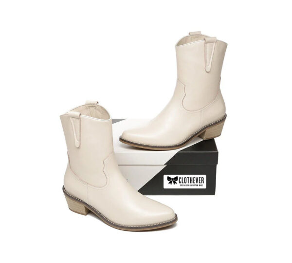 White Ugg Leather Boots