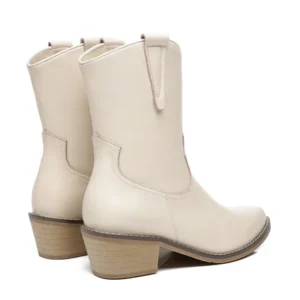 White Ugg Leather Boots