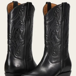 black leather boots
