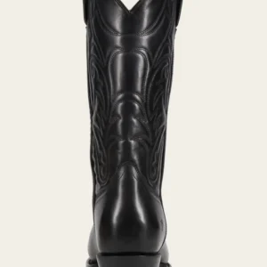black leather boots