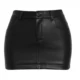 black leather mini skirt