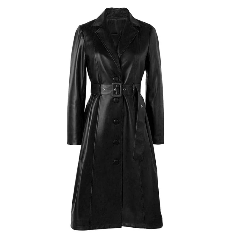 black leather trench coats
