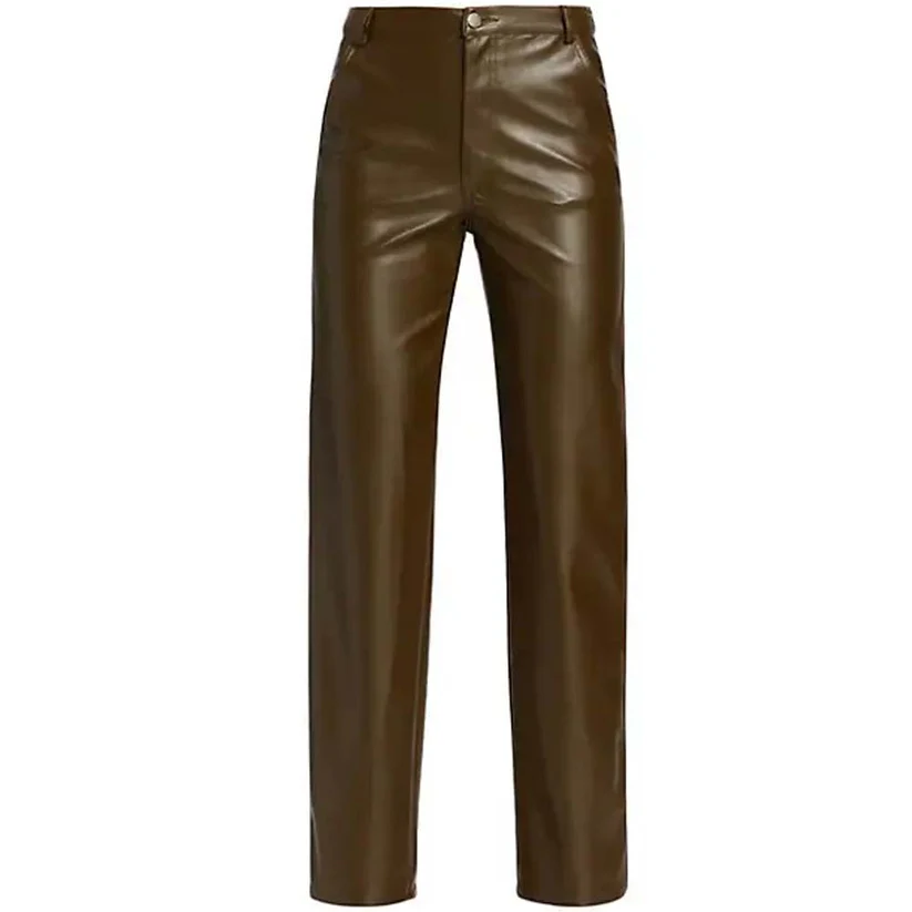 clothever brown leather pant