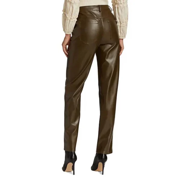 clothever brown leather pant