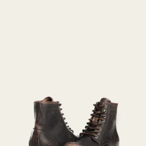 men leather lace up boot