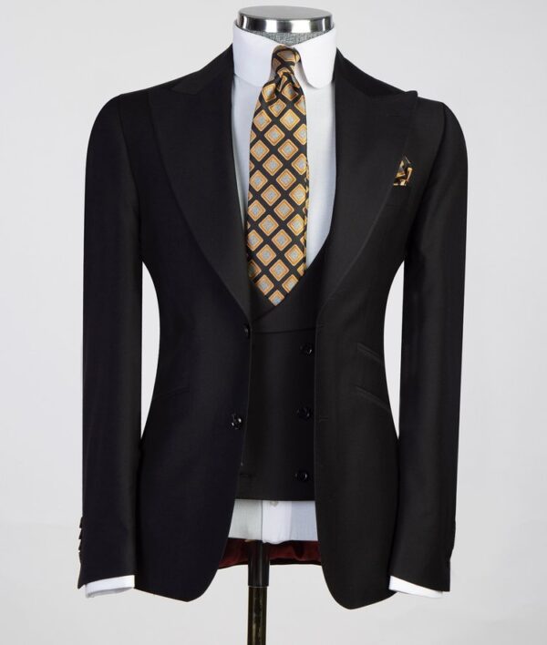 Afforable black 3 piece suit