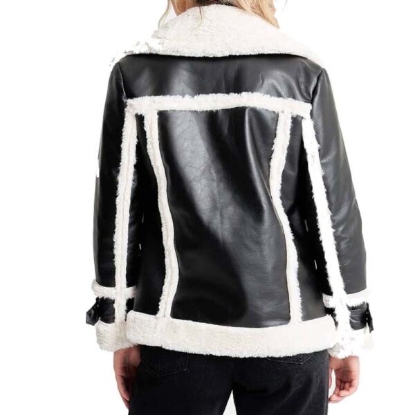 Black Genuine Shearling Jacket For Women