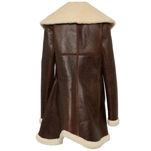 Coco Brown leather coat shearling