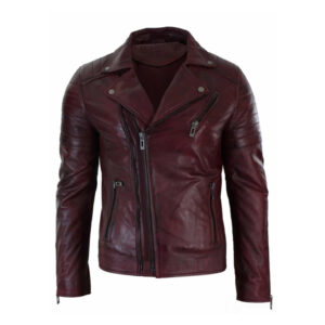 Maroon Leather Jacket For Men