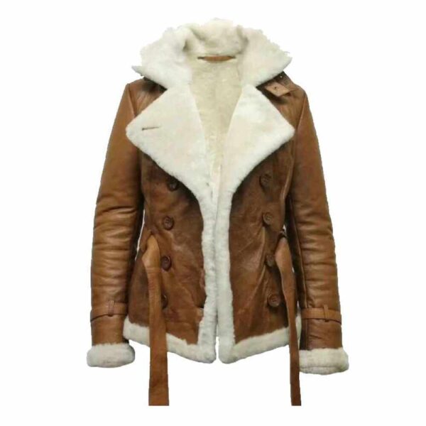 Trended leather aviator jacket