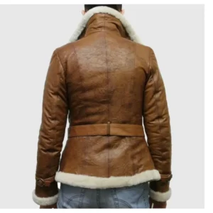 Trended leather aviator jacket